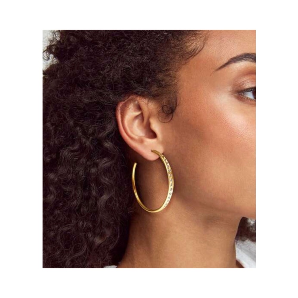 Kendra Scott “Selena” Hoop Earrings • “Vintage Gold” - Picture 2 of 4